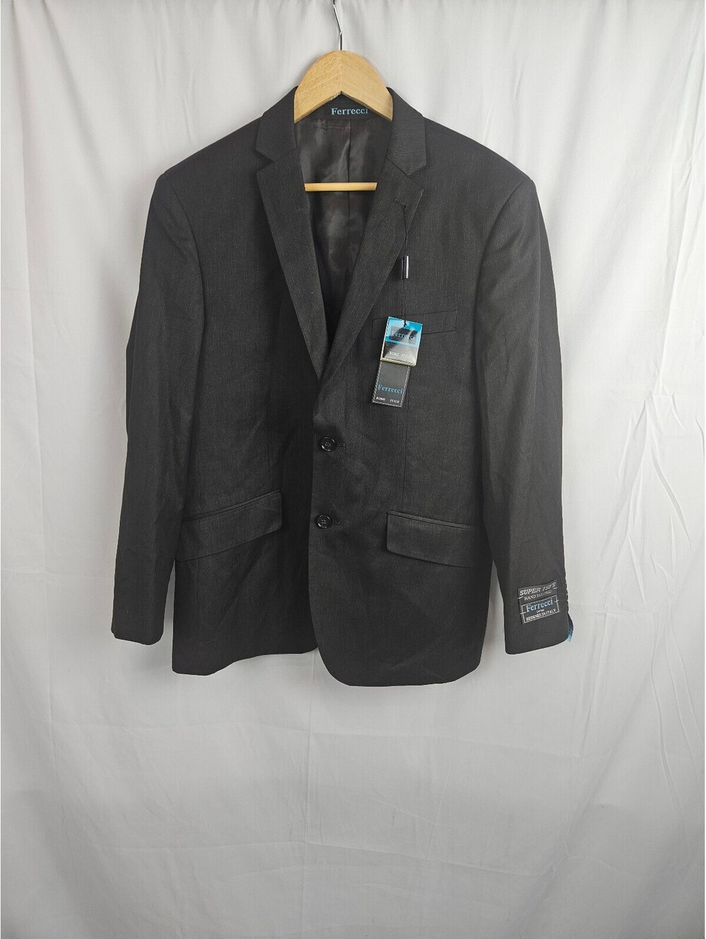 Ferrecci 40S Men's Coffee Super 150's Blazer Suit Coat